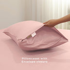 Duvet Cover Set – Chic Lightweight 3-PCs Cover Only Set (No Insert), Breathable Durable Feel Super Soft Comfortable & Cooling Bedding with Zipper Closure, Corner Ties Chintz Rose
