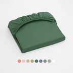 Fitted Sheet  – 15'' Deep Pocket Soft Microfiber Mattress Cover, Wrinkle Resistant, Breathable Durable Feel Super Soft Comfortable Sleep & Cooling Bedding, Chic Lightweight Dark Ivy
