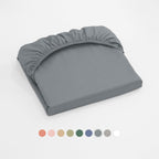 Fitted Sheet – 15'' Deep Pocket Soft Microfiber Mattress Cover, Wrinkle Resistant, Breathable Durable Feel Super Soft Comfortable Sleep & Cooling Bedding, Chic Lightweight Neutral Gray