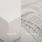 Fitted Sheet – 15'' Deep Pocket Soft Microfiber Mattress Cover, Wrinkle Resistant, Breathable Durable Feel Super Soft Comfortable Sleep & Cooling Bedding, Chic Lightweight Bright White