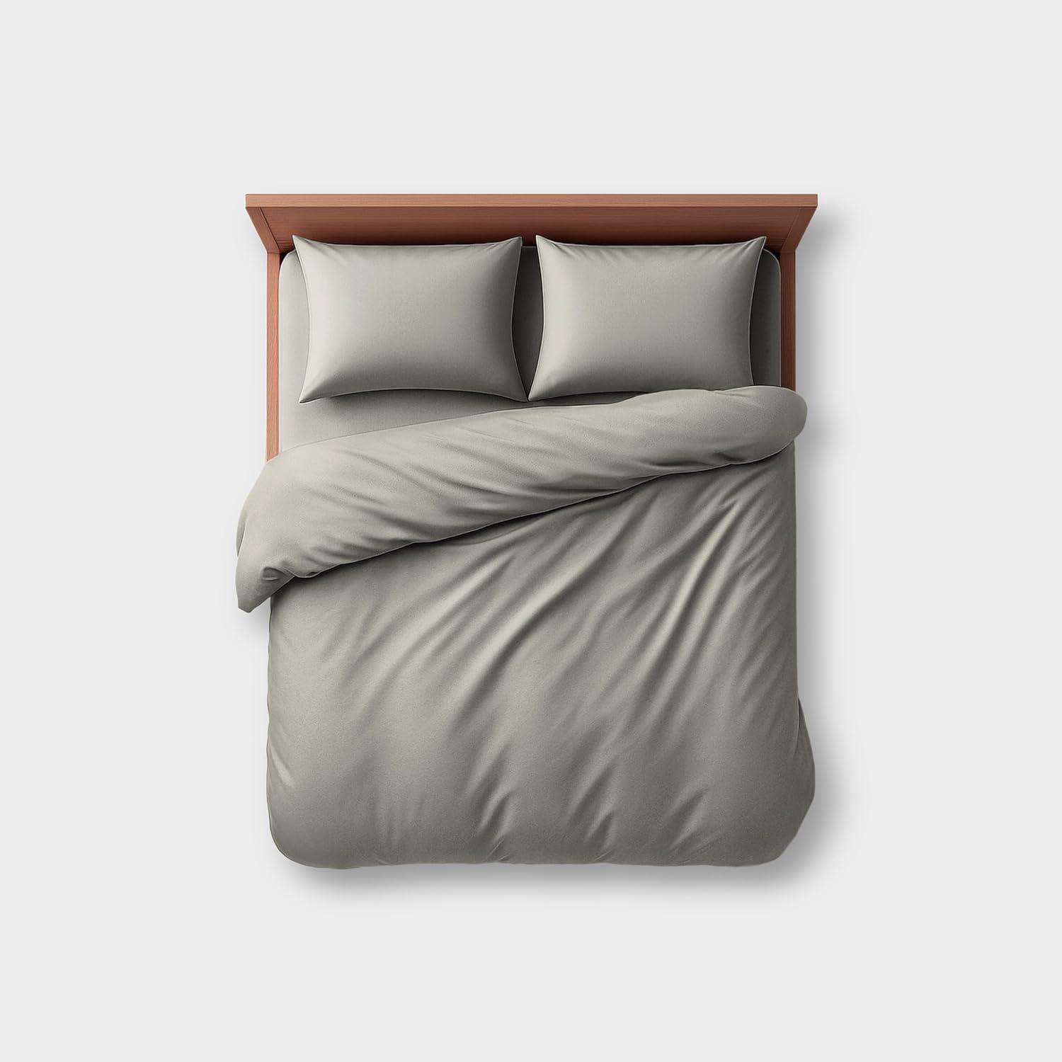 Duvet Cover Set – Chic Lightweight 3-PCs Cover Only Set (No Insert), Breathable Durable Feel Super Soft Comfortable & Cooling Bedding with Zipper Closure, Corner Ties Dove