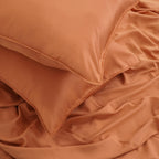 Duvet Cover Set – Chic Lightweight 3-PCs Cover Only Set (No Insert), Breathable Durable Feel Super Soft Comfortable & Cooling Bedding with Zipper Closure, Corner Ties Canyon Sunset