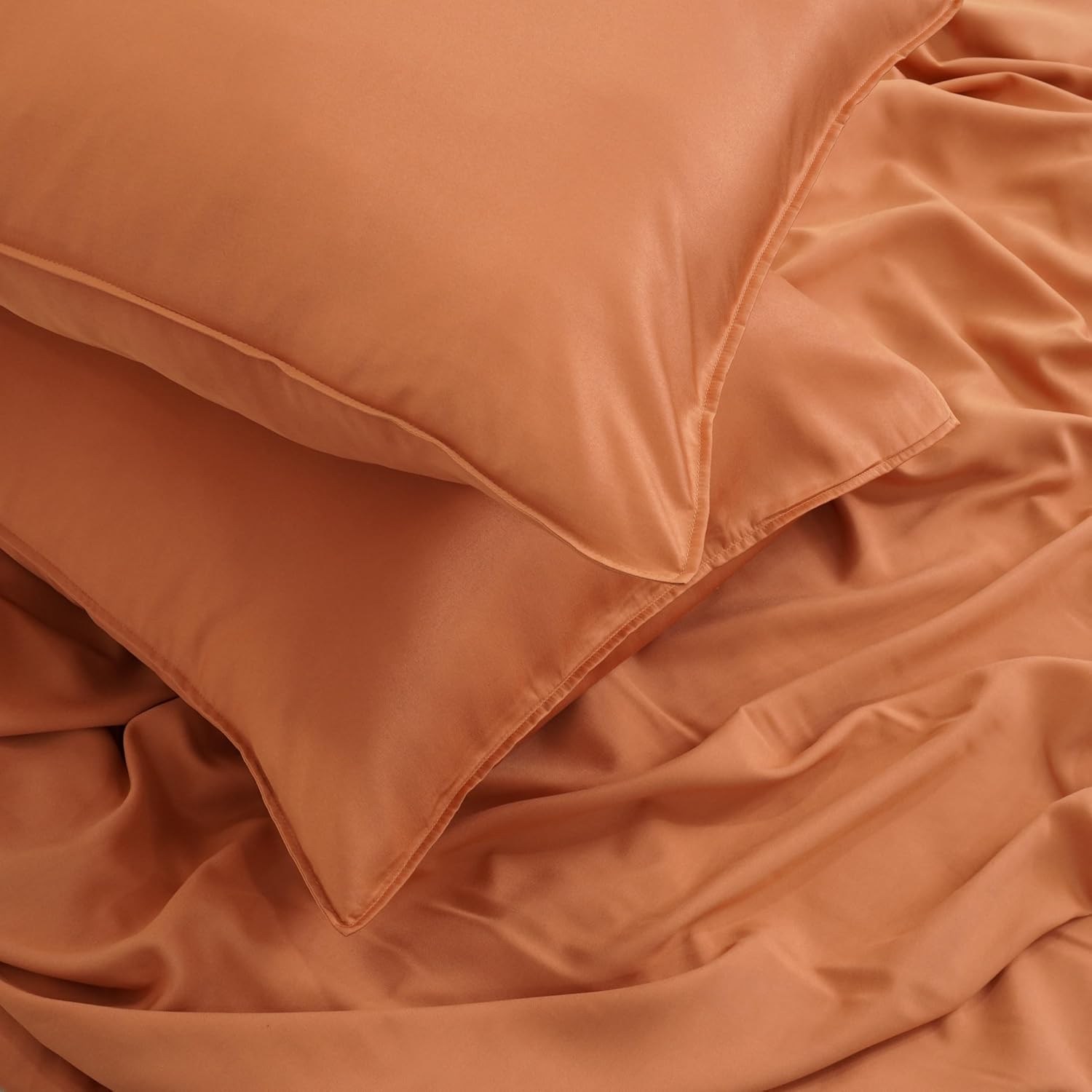 Duvet Cover Set – Chic Lightweight 3-PCs Cover Only Set (No Insert), Breathable Durable Feel Super Soft Comfortable & Cooling Bedding with Zipper Closure, Corner Ties Canyon Sunset