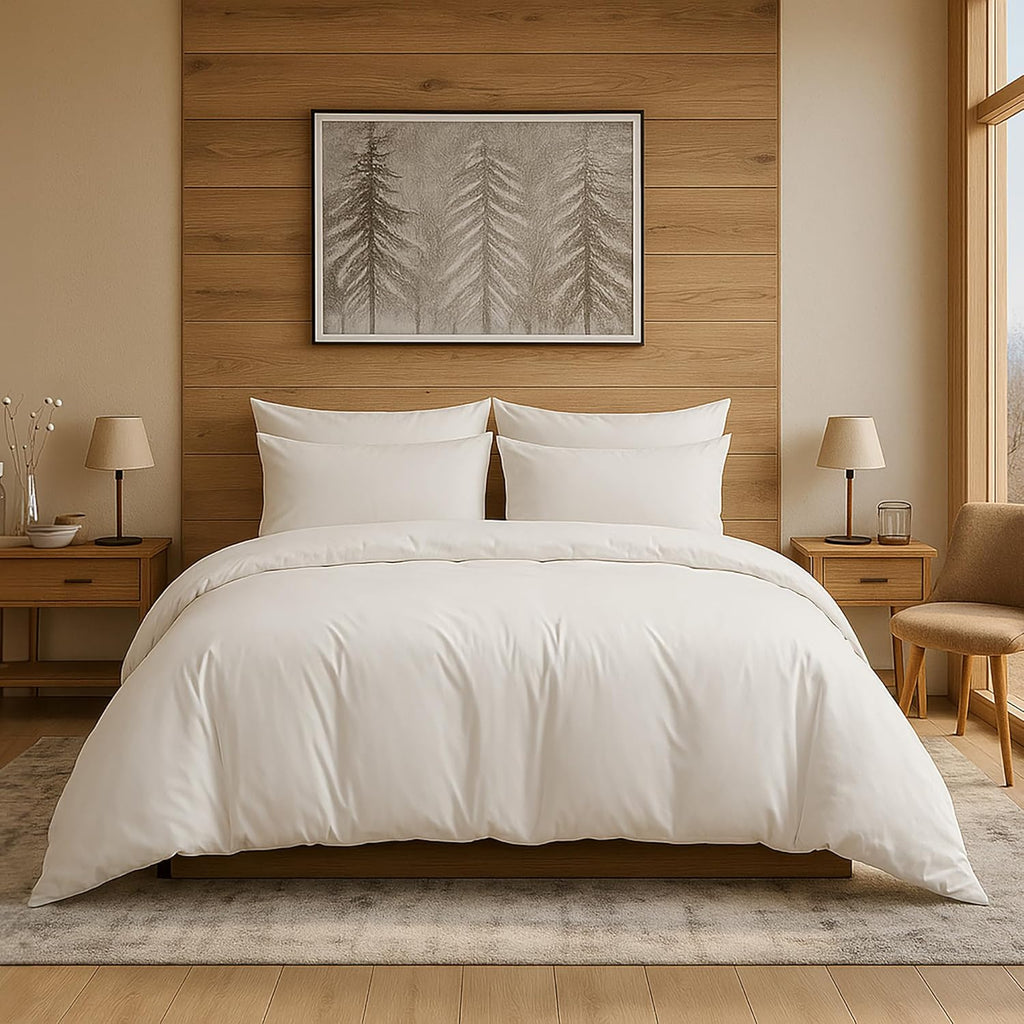 Fitted Sheet – 15'' Deep Pocket Soft Microfiber Mattress Cover, Wrinkle Resistant, Breathable Durable Feel Super Soft Comfortable Sleep & Cooling Bedding, Chic Lightweight Bright White