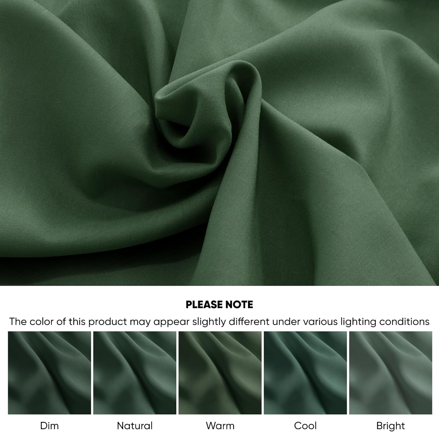 Fitted Sheet  – 15'' Deep Pocket Soft Microfiber Mattress Cover, Wrinkle Resistant, Breathable Durable Feel Super Soft Comfortable Sleep & Cooling Bedding, Chic Lightweight Dark Ivy