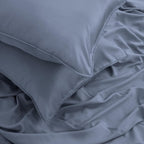 Duvet Cover Set – Chic Lightweight 3-PCs Cover Only Set (No Insert), Breathable Durable Feel Super Soft Comfortable & Cooling Bedding with Zipper Closure, Corner Ties Country Blue