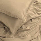 Duvet Cover Set – Chic Lightweight 3-PCs Cover Only Set (No Insert), Breathable Durable Feel Super Soft Comfortable & Cooling Bedding with Zipper Closure, Corner Ties Beige