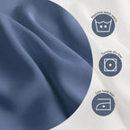Duvet Cover Set – Chic Lightweight 3-PCs Cover Only Set (No Insert), Breathable Durable Feel Super Soft Comfortable & Cooling Bedding with Zipper Closure, Corner Ties Country Blue