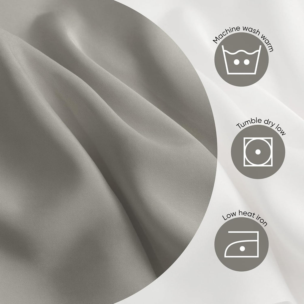 Duvet Cover Set – Chic Lightweight 3-PCs Cover Only Set (No Insert), Breathable Durable Feel Super Soft Comfortable & Cooling Bedding with Zipper Closure, Corner Ties Dove