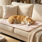 Pet Cooling Mat, 41" x 28.5" Self-Cooling Pad for Dogs or Cats, Soft Breathable, Pet-Safe, Portable & Durable Pet Mat for Crate, Trunk, Camping, Outdoors, Machine Washable, Blush Pink